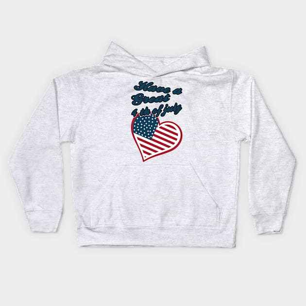 Independence Day Tshirt Kids Hoodie by teespotfashions